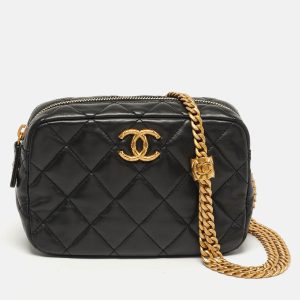 Chanel Camera Case Mini Black Quilted Leather Bag, Shoulder Bags - Luxury Closet