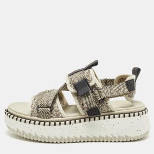 Chlo&eacute; Lilli Size 39 Multicolor Fabric Slingback Sandals, Sandals - Luxury Closet