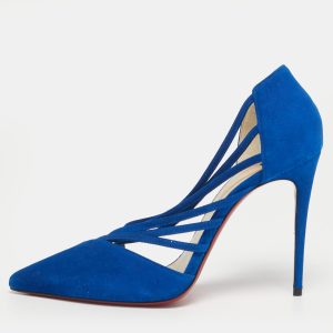 Christian Louboutin Antinorina Size 36 Blue Suede Pumps, Pumps - Luxury Closet