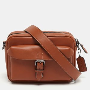 Coach Warner Brown Leather Crossbody Bag, Handbags - Luxury Closet