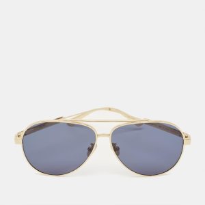 Dior Blue/Gold Tone DiorCannage A1U Aviator Sunglasses, Sunglasses - Luxury Closet