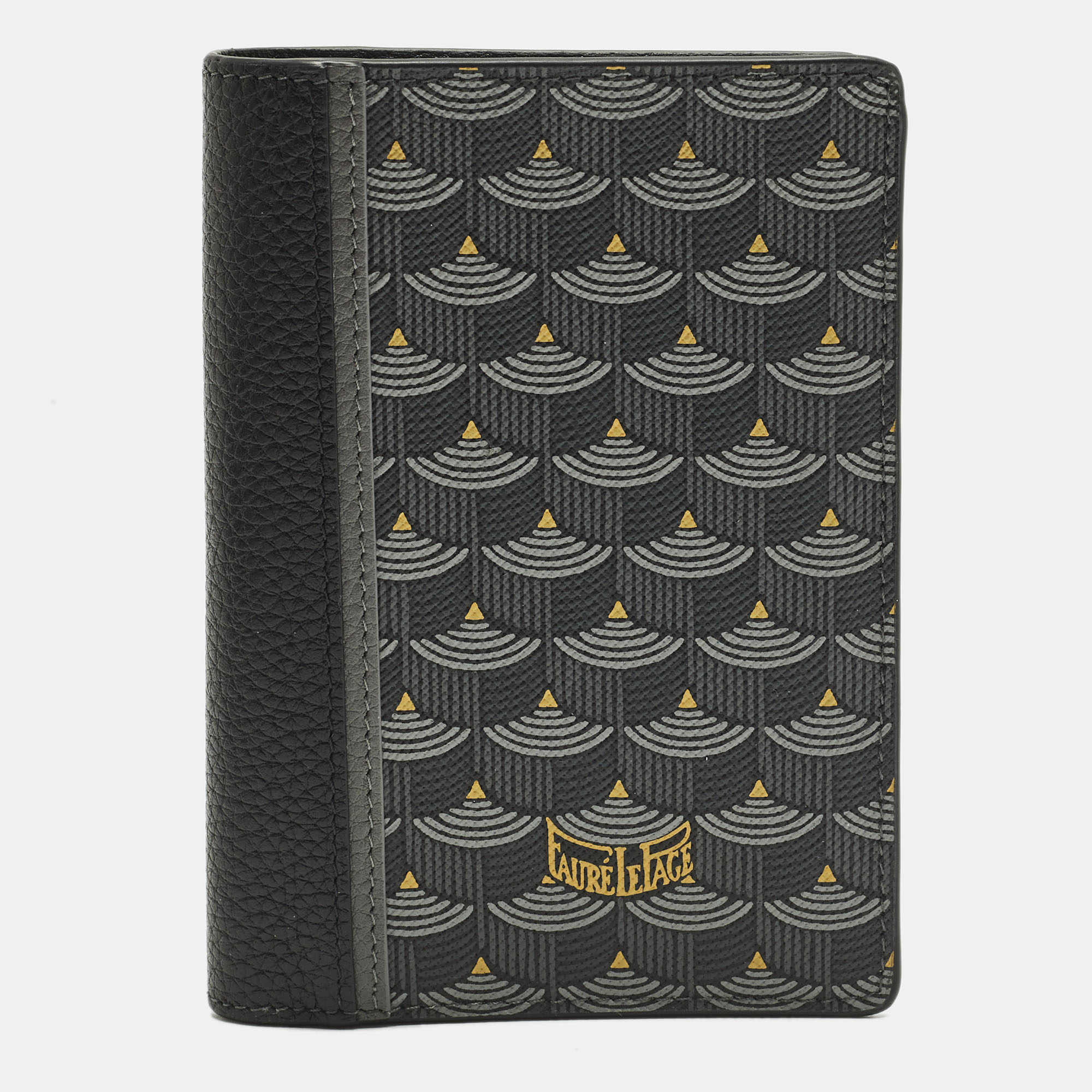 Faure Le Page Grey/Black Scale Coated Canvas and Leather Bifold Wallet, Wallets & Money Clips - Luxury Closet