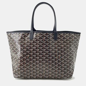 Goyard Saint Louis Black Pvc Leather Size Pm, Tote Handbags - Luxury Closet