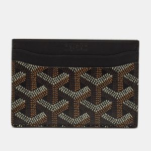 Goyard Saint Sulpice Black Goyardine Coated Canvas and Leather Card Holder, Wallets & Money Clips - Luxury Closet