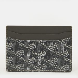 Goyard Saint Sulpice Grey Goyardine Coated Canvas and Leather Card Holder, Wallets & Money Clips - Luxury Closet