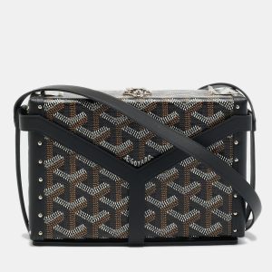 Goyard Minaudière Trunk Black Goyardine Coated Canvas and Leather Bag, Clutches & Special Occasion Bags - Luxury Closet