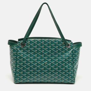 Goyard Rouette PM Green Goyardine Coated Canvas and Leather Bag, Shoulder Bags - Luxury Closet