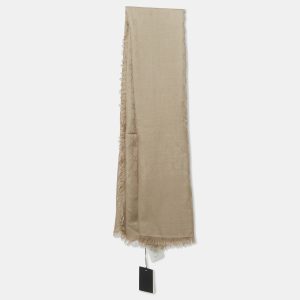 Gucci Beige GG Jacquard Wool Blend Square Scarf, Scarves & Shawls - Luxury Closet
