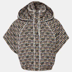 Gucci X Adidas Multicolor Tweed GG Trefoil Cropped Zip Up Vest S, Coats & Jackets - Luxury Closet