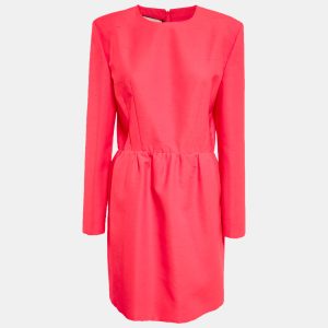 Gucci Pink Textured Crepe Mini Dress L, Dresses - Luxury Closet