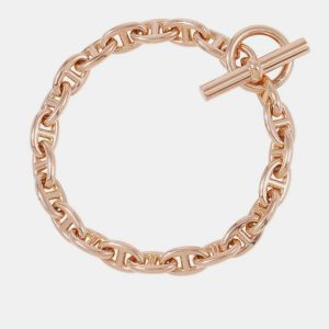 Hermes Chaine D'Ancre Bracelet 22 Frames Size Tpm 18K Pink Gold, Jewelry - Luxury Closet