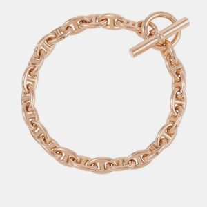 Hermes Chaine D'Ancre Bracelet 24 Frames Size Tpm 18K Pink Gold, Jewelry - Luxury Closet