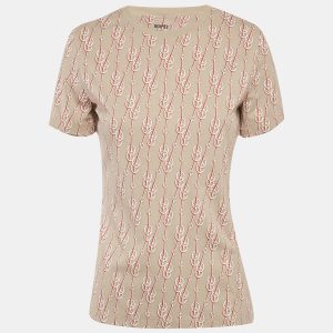 Hermes Beige Chain Link Printed Cotton Knit T-Shirt M, Shirts & Tops - Luxury Closet
