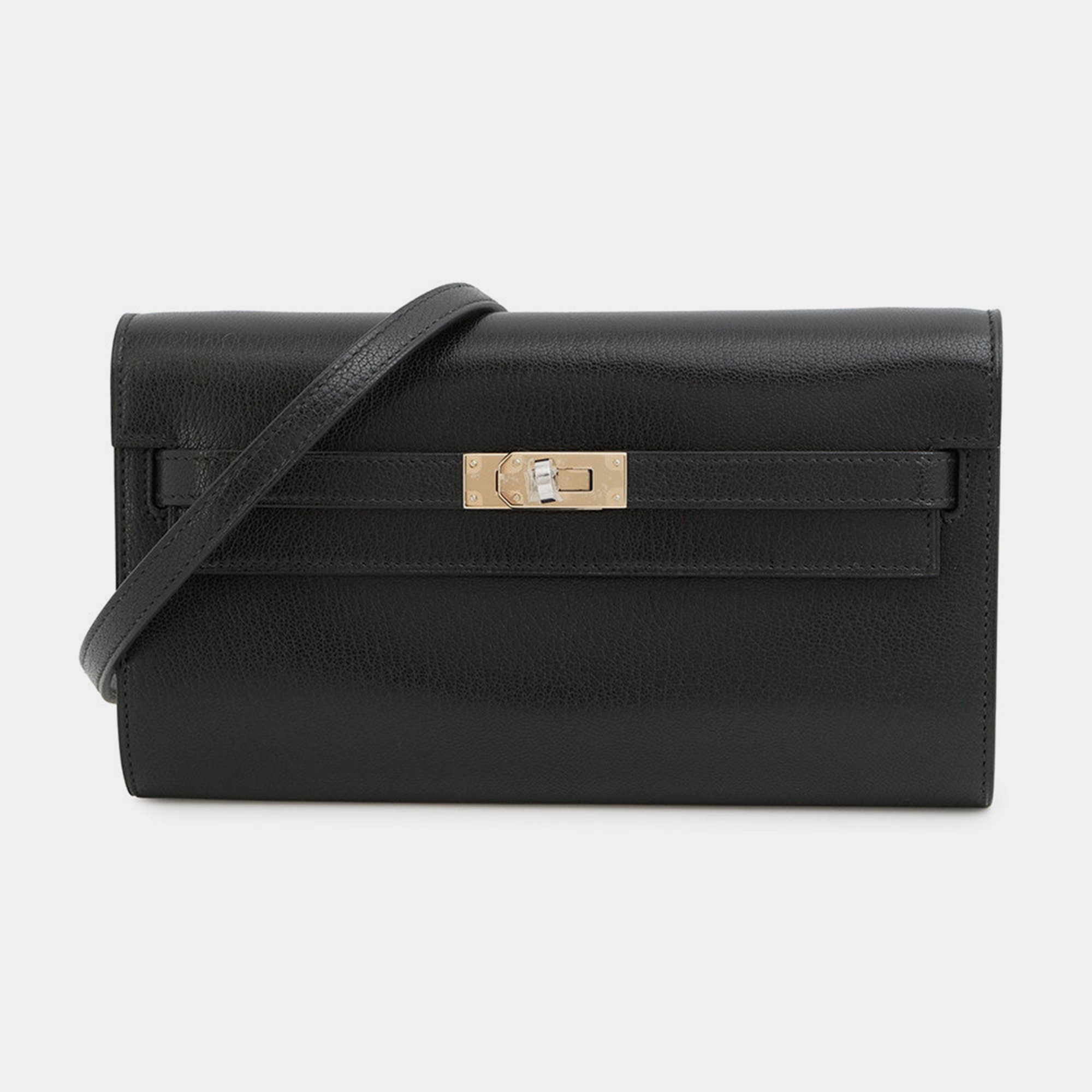 Hermes Kelly Wallet Long To Go Black Chevre Shamqila, Wallets & Money Clips - Luxury Closet