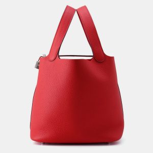 Hermes Picotin Lock Rouge Ladue Taurillon Clemence MM, Tote Handbags - Luxury Closet
