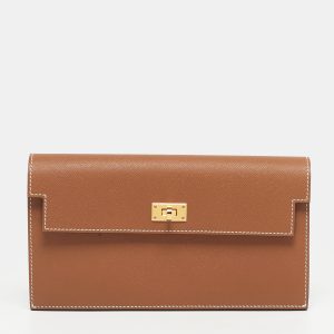Hermes Kelly Pocket Gold Madame Leather Long Wallet, Wallets & Money Clips - Luxury Closet