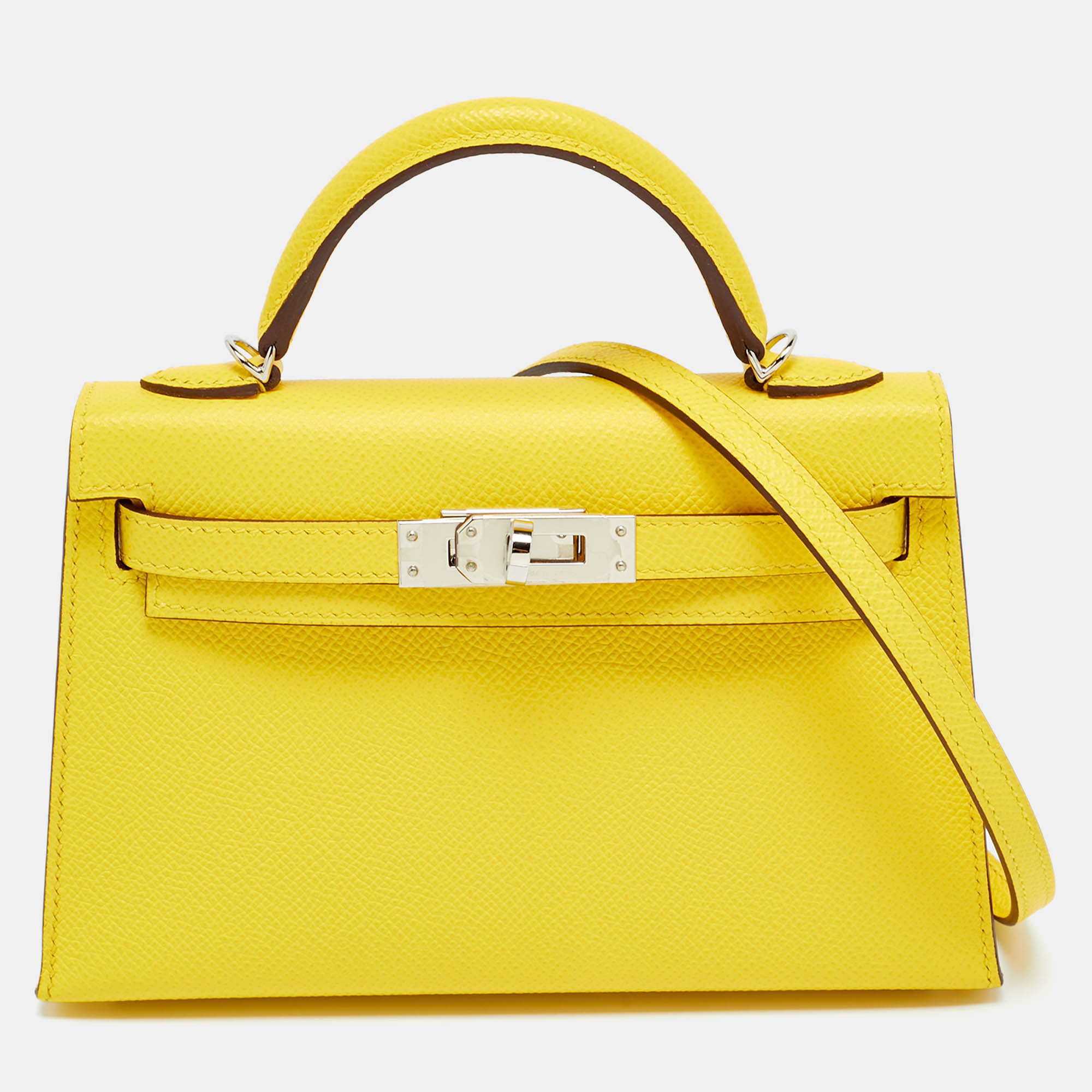 Hermès Kelly II Sellier 20 Palladium Finish Jaune de Naples Leather Bag, Satchels - Luxury Closet