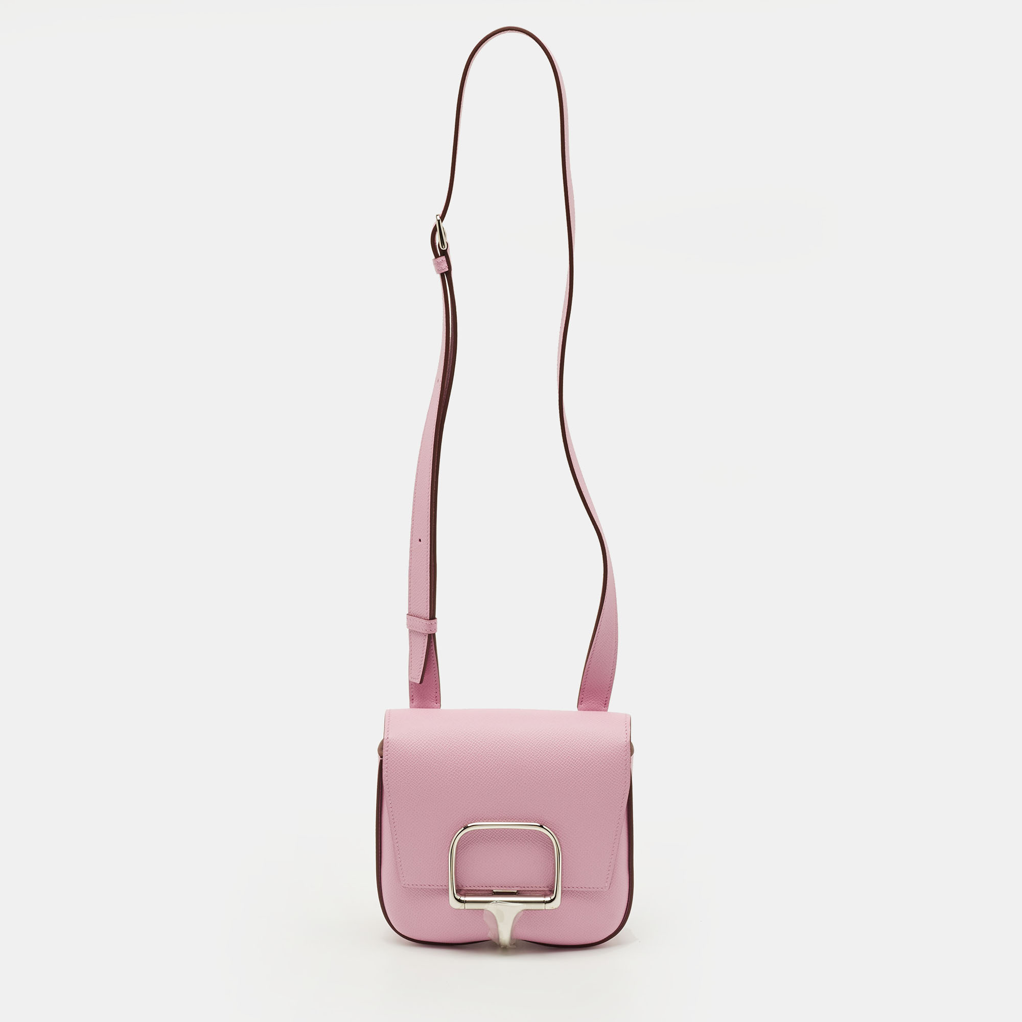 Hermes Della Cavalleria Mini Mauve Sylvestre Epsom Leather Crossbody Bag, Handbags - Luxury Closet