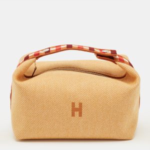 Hermes Bride-a-Brac Carre Large Fauve Merino Wool Pouch, Handbags - Luxury Closet
