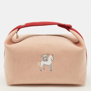 Herm&egrave;s Bride-a-Brac Cabriole Large Terracotta H Canvas Pouch, Handbags - Luxury Closet