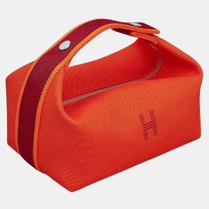 Hermes Bride-A-Brac Orange Feu Canvas Small Handbag, Clutches & Special Occasion Bags - Luxury Closet