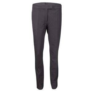 Joseph Slate Grey Stretch Gabardine Finley Regular Fit Trousers L, Clothing - Luxury Closet