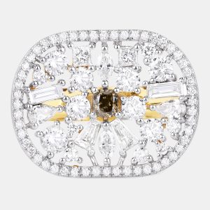 2.66 cts Diamond 18K Yellow Gold Bridal Ring US Size 7.50, Rings - Luxury Closet