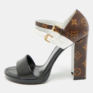 Louis Vuitton Matchmake Size 38 Multicolor Canvas and Leather Ankle Strap Sandals, Sandals - Luxury Closet