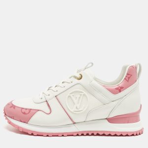 Louis Vuitton Run Away Size 39 White/Pink Leather and Mesh Low Top Sneakers, Athletic Shoes & Sneakers - Luxury Closet