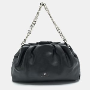 Michael Kors Nola Convertible Black Leather Crossbody Bag, Handbags - Luxury Closet