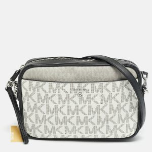 Michael Kors Jet Set Charm Large Tricolor Signature Coated Canvas Camera Crossbody Bag, Handbags - Luxury Closet