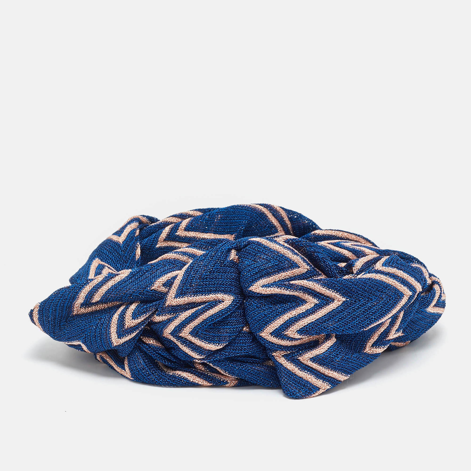 Missoni Blue/Pink Chevron Lurex Knit Headband One Size, Apparel & Accessories - Luxury Closet