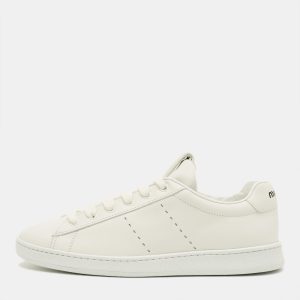 Miu Miu Size 41 White Leather Low Top Sneakers, Athletic Shoes & Sneakers - Luxury Closet