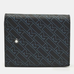 Montblanc Black/Blue M Gram Coated Canvas Bifold Wallet, Wallets & Money Clips - Luxury Closet