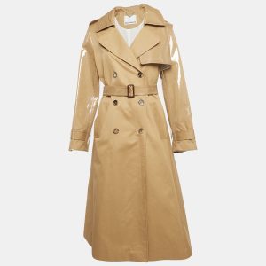 Paco Rabanne Beige Cotton Polyurethane Double Breasted Trench Coat S, Coats & Jackets - Luxury Closet