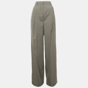 Prada Grey Wool Pleated Formal Trousers XS, Clothing - Luxury Closet