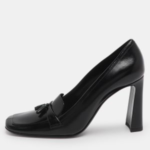 Saint Laurent Chloe 90 Tasseled Size 37 Black Leather Pumps, Pumps - Luxury Closet