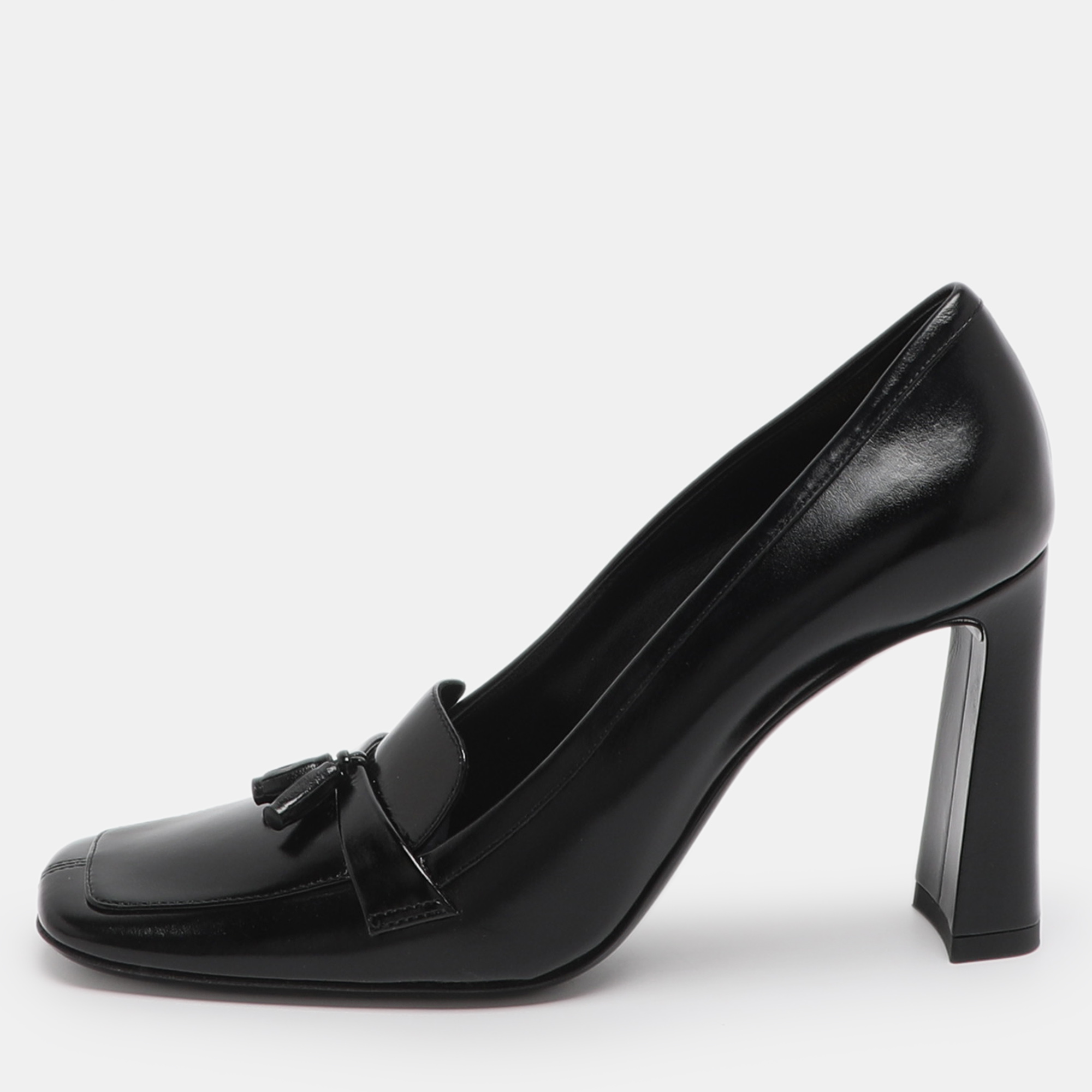 Saint Laurent Chloe 90 Tasseled Size 37 Black Leather Pumps, Pumps - Luxury Closet