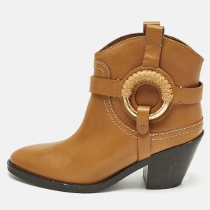 See by Chloe Hana Size 39 Tan Leather Cowboy Boots, Boots - Luxury Closet