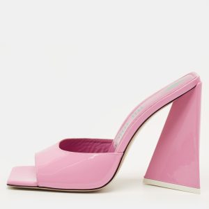 The Attico Devon Size 39 Pink Patent Leather Slide Sandals, Sandals - Luxury Closet