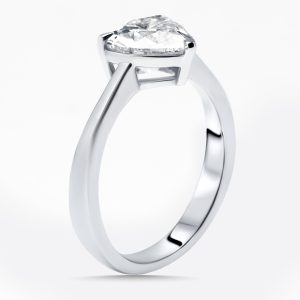 2.06 cts Heart Lab Grown Diamond 18K White Gold Ring Size 54, Rings - Luxury Closet