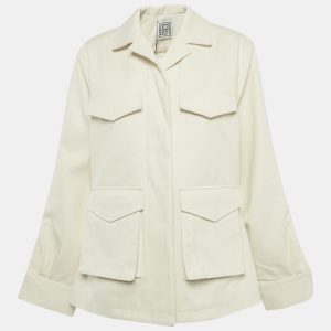 Toteme Ecru Cotton Army Jacket XS, Coats & Jackets - Luxury Closet