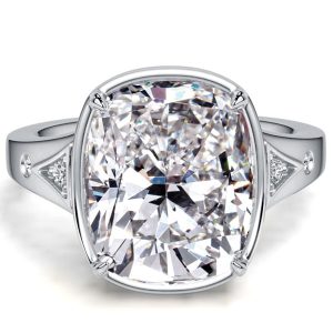 classic engagement rings - Italo Elongated Antique Cushion Cut Engagement Ring For Women 5.5 Carat Ring, Italo jewelry - Online Catalog