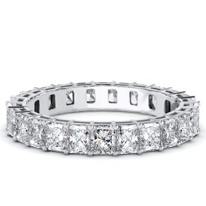 eternity band - Italo Radiant Cut White Sapphire Eternity Wedding Band For Women, Italo jewelry - Online Catalog