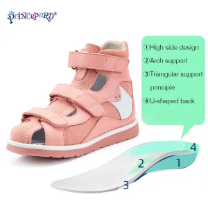 Princepard Children Sandals for Girls Princess Leather Orthopedic Shoes Pink Summer Toddler Kids Corrective Footwear Arch Care - AliExpress Children's Shoes