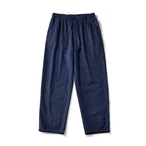 Japanese Retro Indigo Cargo Pants Men Multi Pockets Loose Wide Leg Pants Cotton Linen Four Season Casual Straight Long Trousers - AliExpress Pants