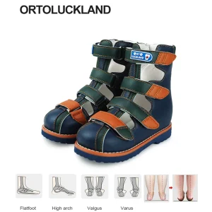 Baby Girl Sandals Summer Orthopedic Shoes For Kids High Top Boys Tipsie Clubfoot Closed Toe Leather Footwear With Orthotic Sole - AliExpress Children's Shoes