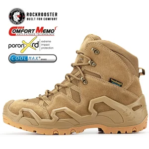 ROCKROOSTER Hiking shoes Men waterproof hunting Boots Tactical Desert Combat Boots trekking Ankle mountian cow Leather Sneakers - AliExpress Sneakers