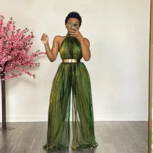 Forbidden Garden Wide Leg Jumpsuit Plus Size Ruffle Pant Women Long Party Wear Wide Leg Trousers High Quality Halter  Jumpsuits - AliExpress Jumpsuits&Rompers