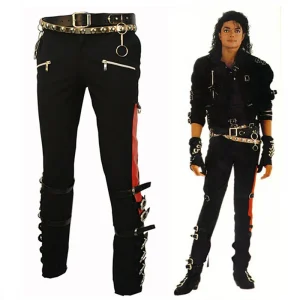 Punk Michael Jackson BAD Pants Trousers and Belt in1990'S - AliExpress Pants